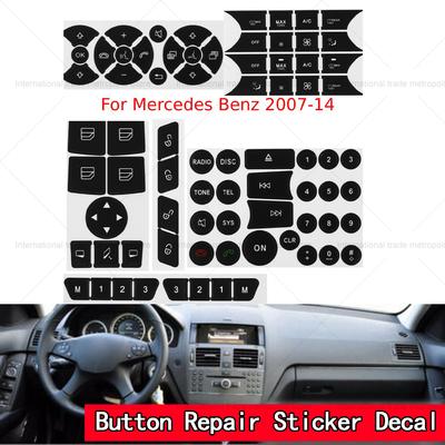 Aer condiționat auto control CA Radio panou de bord buton reparare autocolant decor pentru Mercedes-Benz W204 C300 2007-2014