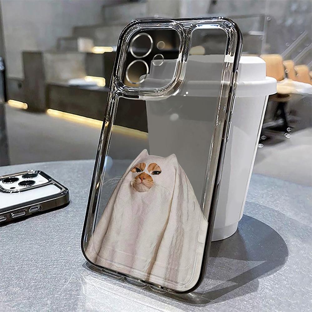 Cartoon Animal Cute Cat Phone Case For iPhone 17 Pro Max Case iPhone 13 11 12 14 15 16 Pro Max XR 7 8 Plus SE Soft Clear Cover