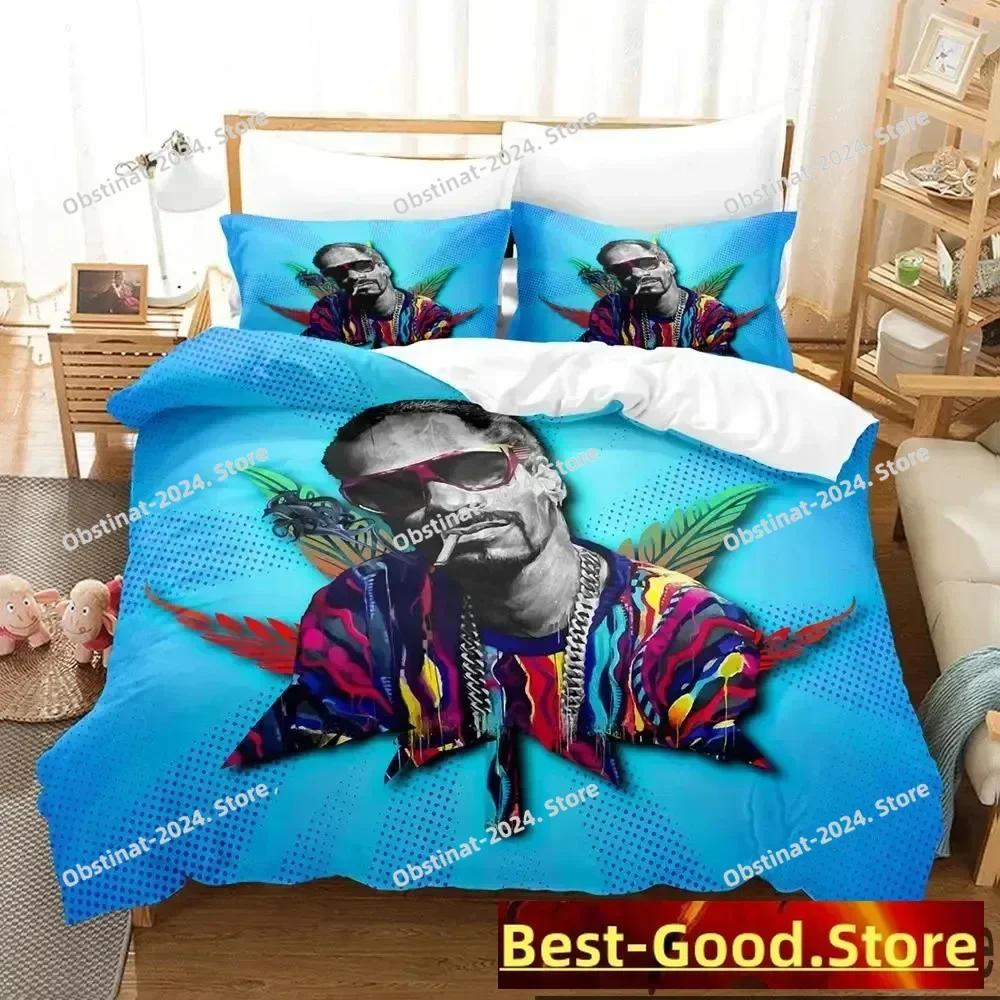 3D Snoop Dogg Rapper Bedding Set Printed Bed Set With Pillowcase Bed Duvet Cover Single Double Queen Super King Size boys Adult
