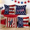 Independence Day Flag Cushions Pillowcase Polyester Cushion Cover Throw Pillow Pillowcover Home Car Sofa Decor