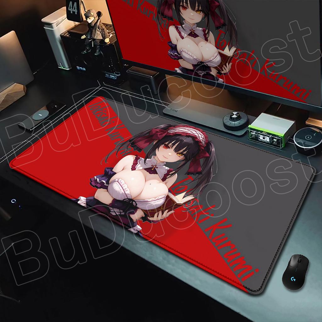 HD Printing Kawaii Girls Tokisaki Kurumi Mouse Pad Anime Date A Live Desk Mat Non-slip Mousepad Pc Computer Keyboard Accessories
