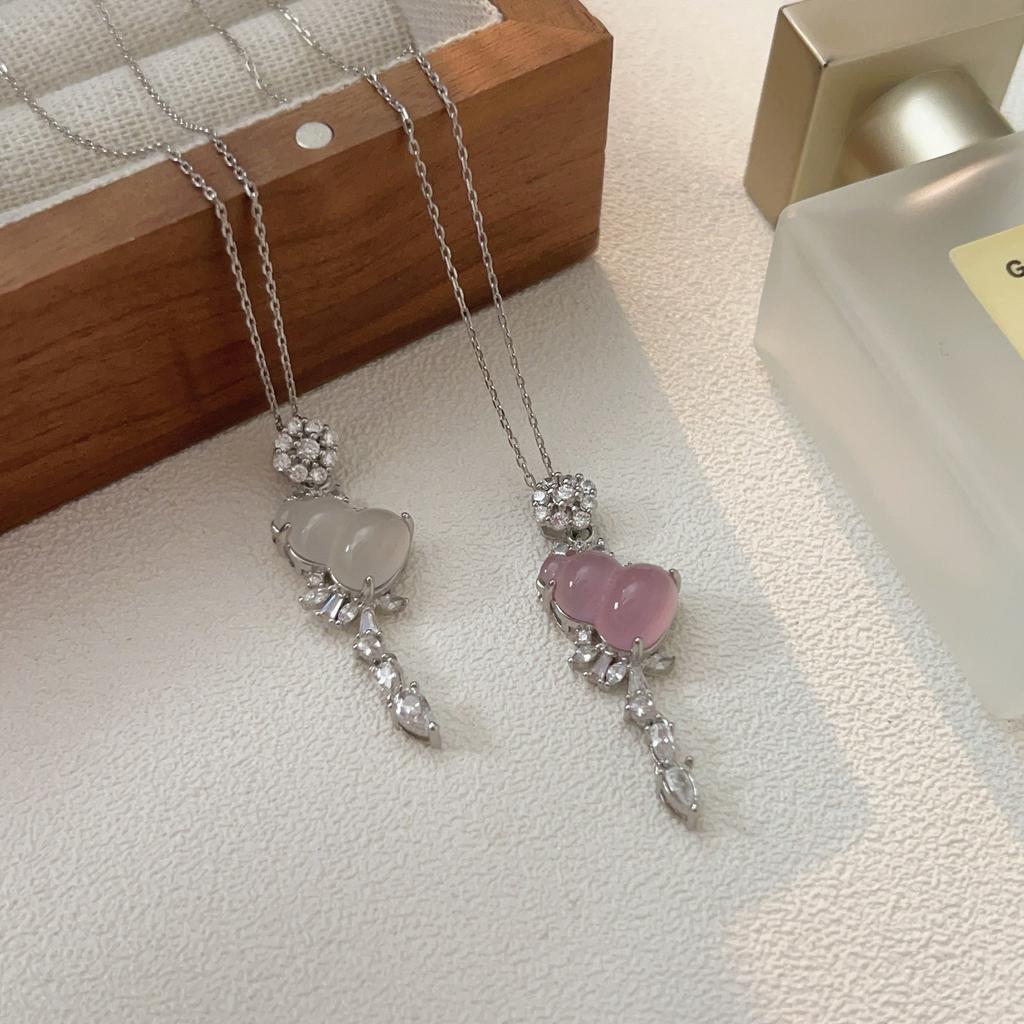 New Design Versatile Gourd Necklace, Women's Tassel, High-end Feel, Fulu Light Luxury Collarbone Chain, Trendy