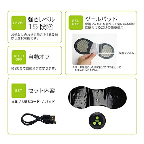 Macross EMS Electric Abdominal Muscle Belt, Stick-on, USB Charging, Cordless, Body Shapely Pad, MEF-44