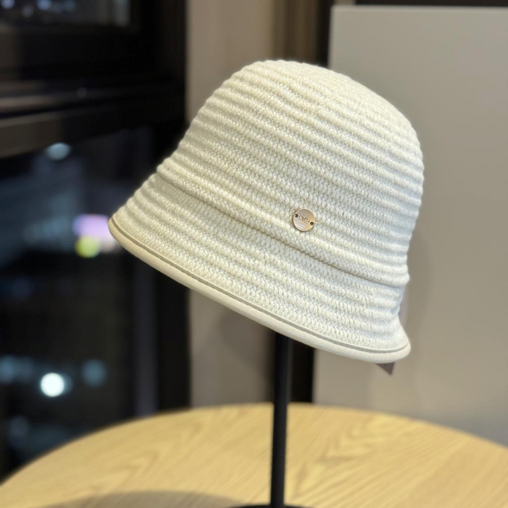 New Japanese Style Korean Style Knitted Corduroy Hemmed Simple Fisherman Hat Autumn and Winter Warm Bucket Hat for Women