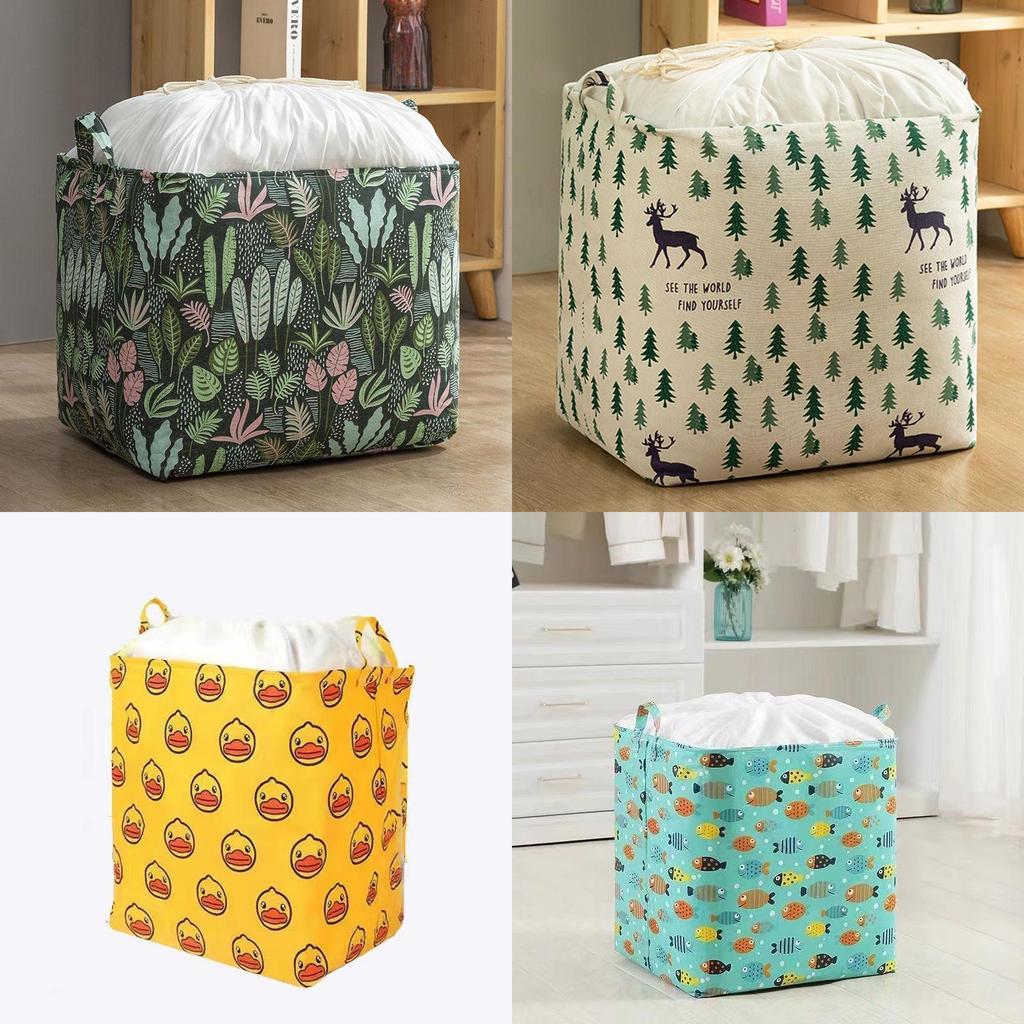 Foldable Fabric Storage Bin With Large Capacity For Bedroom Closet Organization
