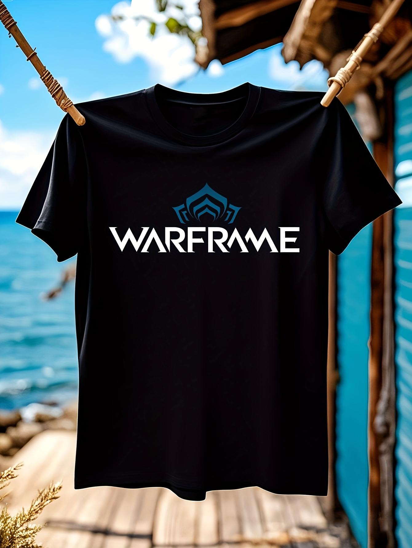 WARFRAME Official RPG MMO Game Logo Tshirt - Black Casual... M