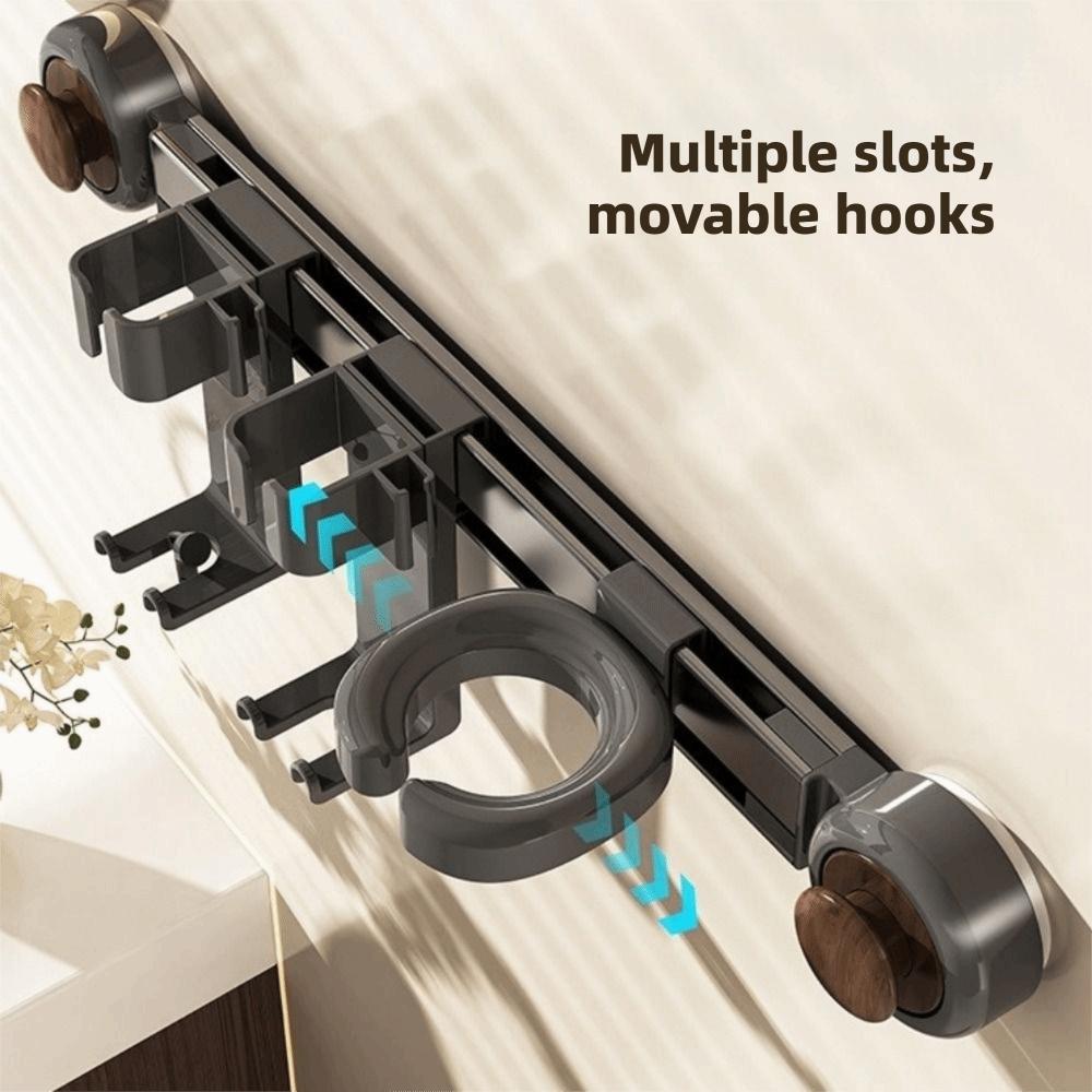 Plastic Suction Cup Hair Dryer Holder Movable Wall Mounted Curling Iron Holder Large Capacity Space Saving Toilet Blower Holder