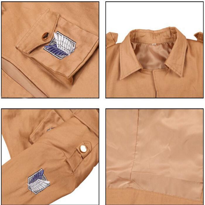 Cosplay Attack on Titan Shingeki No Kyojin Recon Corps Giacca Cappotto Costume