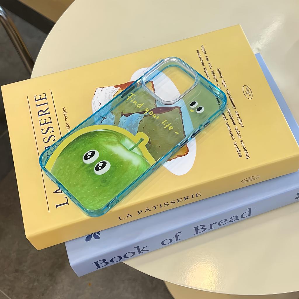 For iPhone 13 Pro Max Case Acrylic+TPU Phone Shell Fruit Emotion Pattern