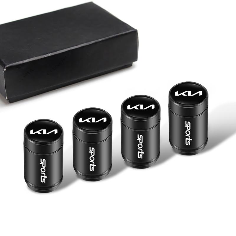 4Pcs Car Tire Valve Caps Aluminum Alloy Stem Cover For KIA K3 Sportage Carnival K5 Seltos Pegas KX1 EV5 Sonet EV6 K4 EV3 Ceed K8
