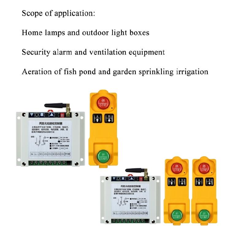 AC220V~380V Wireless Remote Control Switch Relay RF Transmitter 315/433MHZ