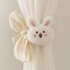 2pcs Modern Polyester Curtain Tiebacks, Adjustable No-Drill 3D Cartoon Animal Design, Creative Window Drapery Holdbacks for Living Room Decor