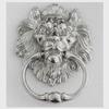 Lion Head Knocker with Screws, Large Silver Lion for Front Doors & Main Porches Accessories(1pcs)