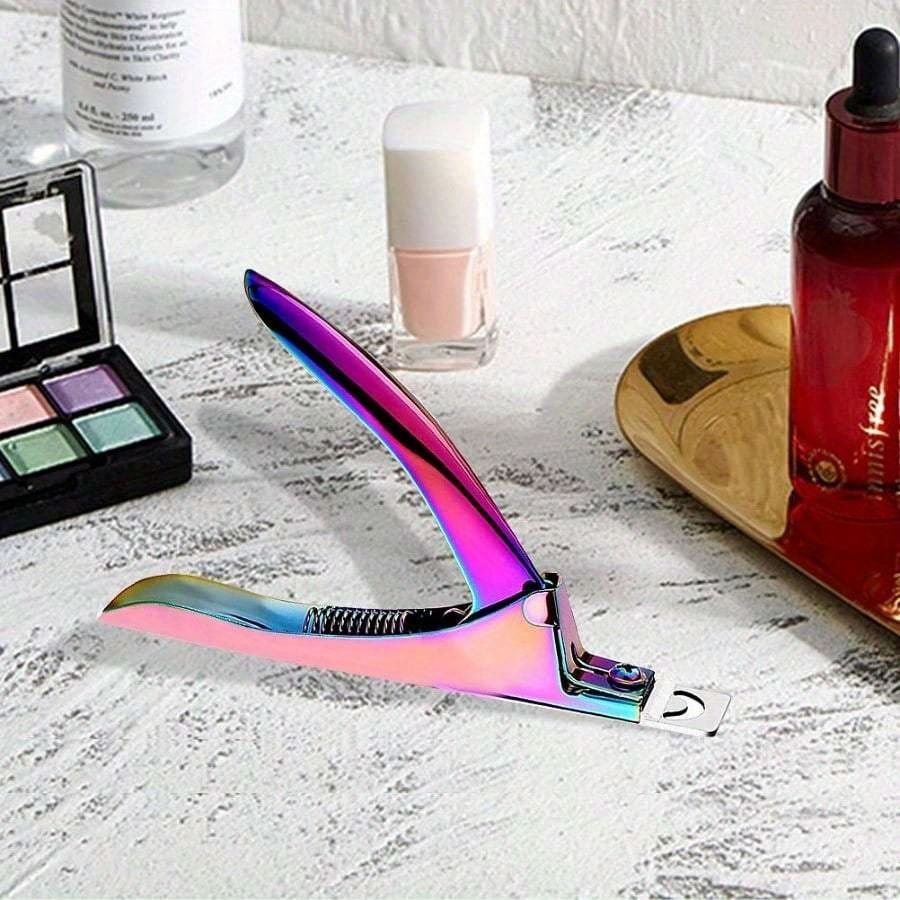 Professional Acrylic False Nail Clippers For Acrylic Nails Nail Tip Cutter Nail Manicure Tool Rainbow