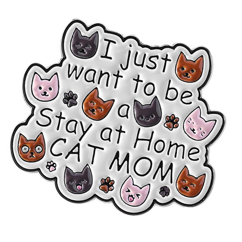 Playful Alphabet Cat Design Enamel Brooch Lightweight Durable Alloy Pet Accessory Lapel Pin Charms For Pets Lovers