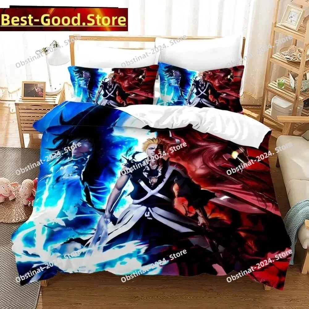 3D Anime Bleach Kurosaki Ichigo Bedding Set Printed single Comforter Quilt Duvet Cover Pillow Case 3 Pieces Sets Kids Adult Size
