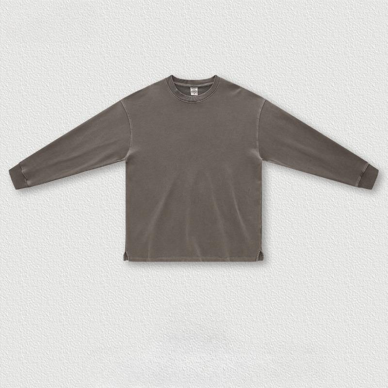 Frühling und Herbst Neue Herren Amerikanischen Stil Retro Lose Split Langarm Sweatshirt