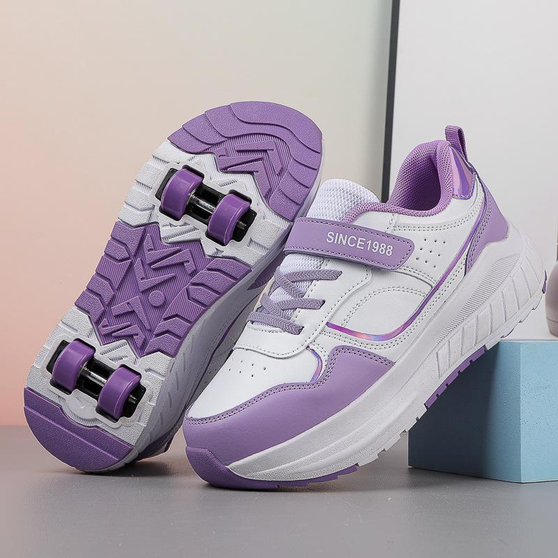 New Style Crazy 4-Wheel Roller Skates for Kids: Transformable Sneakers for Boys, Girls, and Teens