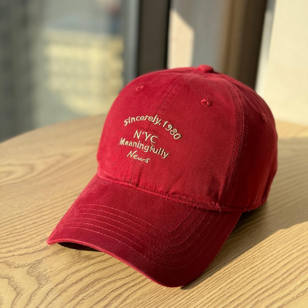 New Casual Versatile Letter Baseball Cap for Women, Soft Top, Comfortable Cotton, Stylish Sunshade, Face-slimming Duckbill Cap