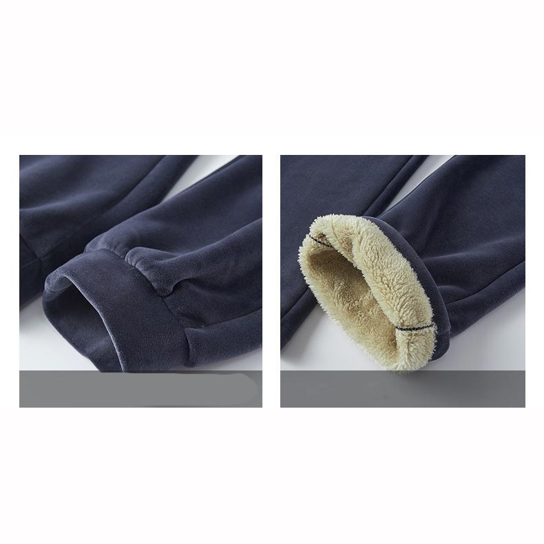 Men's Hoodies VestsXWinter Velvet Thick Tracksuit Casual Wool Men Warm