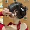 3Pcs Fashion Versatile Temperament Hair Claw Women French Style Romantic Minimalist Fashionable Pearl Medium Sized Clip