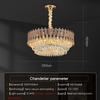 Light Luxury Style Crystal Chandelier, Post-modernist, Simple, for Living Room, Villa, European Bedroom, Restaurant, Crystal Lamps
