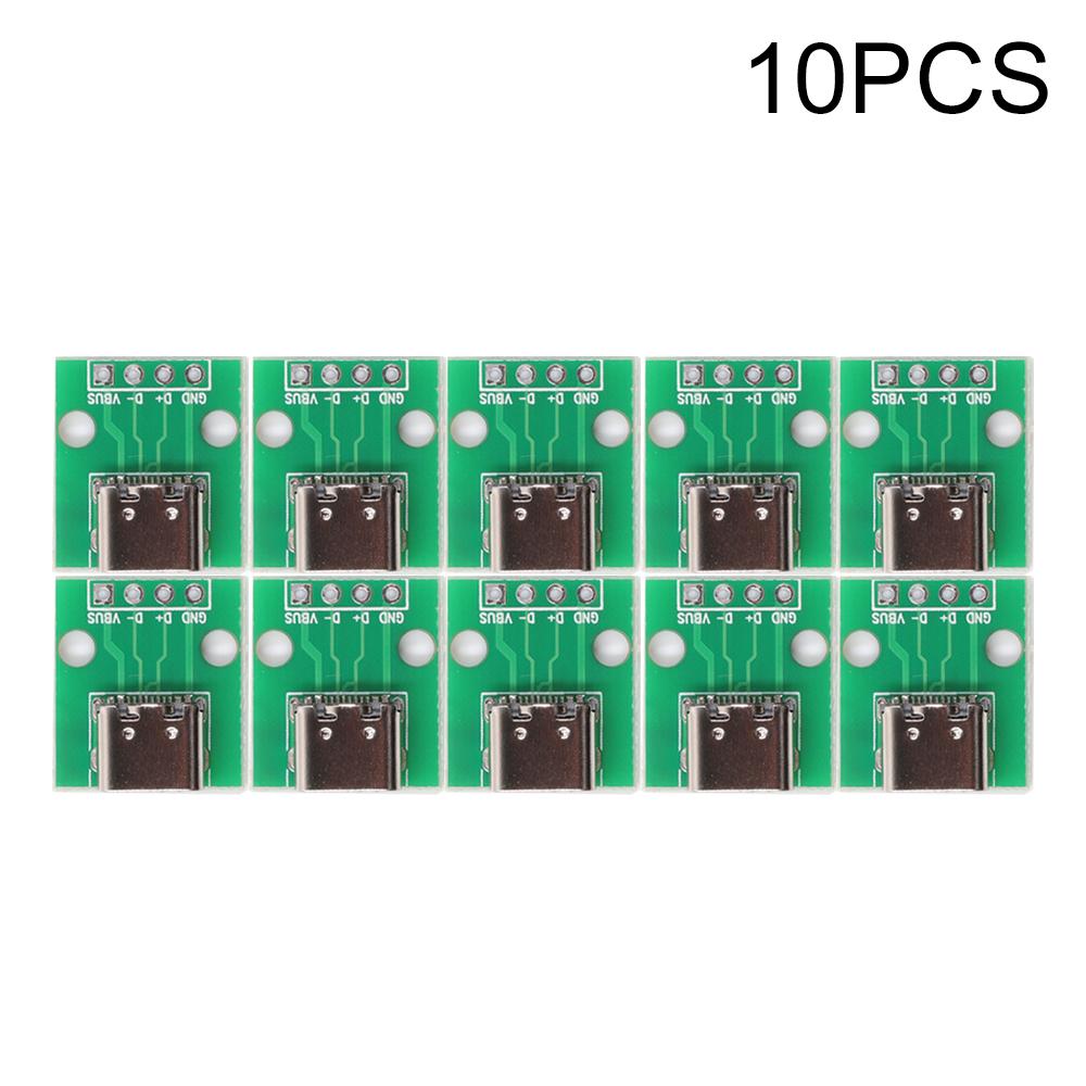 10PCS 5PCS 1PCS USB Type-C Breakout Board Serial Basic Breakout Female Connector Type PCB Converter Board with Row Pin