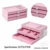 Three-Layer Acrylic Jewelry Storage Box - Drawer Style for Earrings, Rings, Necklaces, and Bracelets