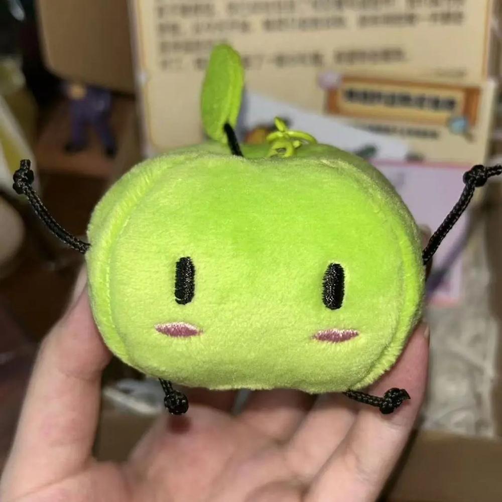 Game Stardew Valley Junimos Cosplay Keychain Green Cute Apple Elf Plush Cotton Doll Backpack Pendant Keyring Accessories