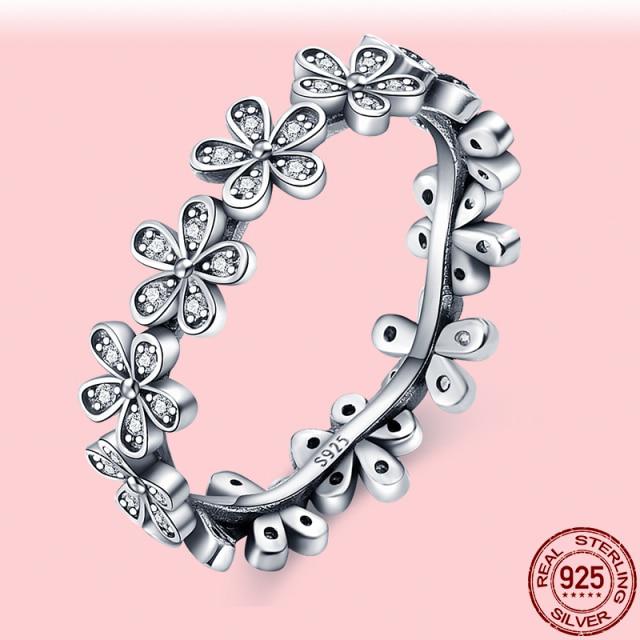 Sterling Silve Rings Popular Flower Lucky Rings Jewelry For Women Making Dorpshipping Rings TrendFlower Jewelry
