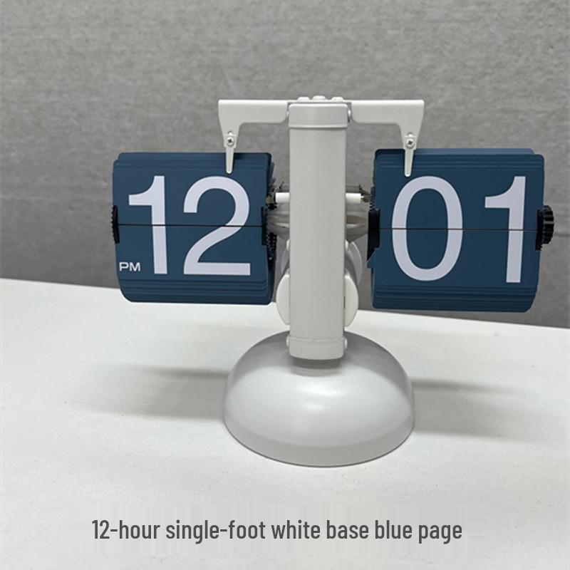 European Retro Mechanical Flip Clock - Desktop Ornament for Living Room