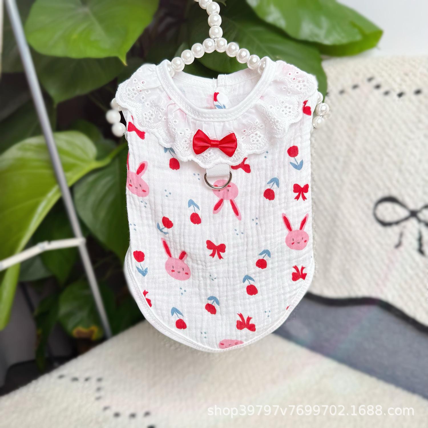 

Одежда для питомцев кружевной хлопковый жилет весна и лето инс японский и корейский кошки чем медведи одежда кошка и собака одежда XS Reference 2-1.5kg