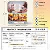 moin moin Dollhouse Miniature DIY Kit Set [Japanese Instructions Included] World Traveling Cat in Trinket Box | LED Light + Display Stand/Paris Walk
