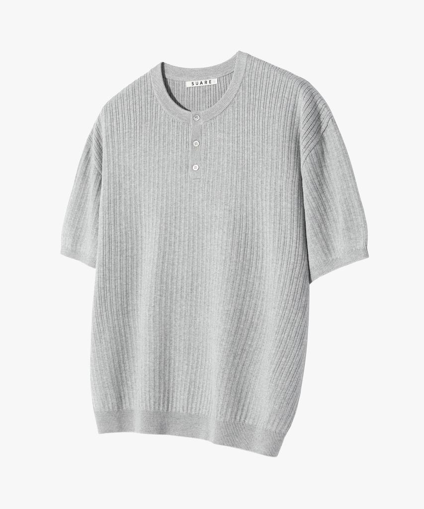 SUARE Cotton Henley Neck Washable Knit - 6 Colors (Type B)