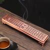 Y Zen Alloy Incense Burner Line Incense Sticks Holder Big Size Prajna Paramita Heart Sutra Metal Censer Sandalwood Incense Base