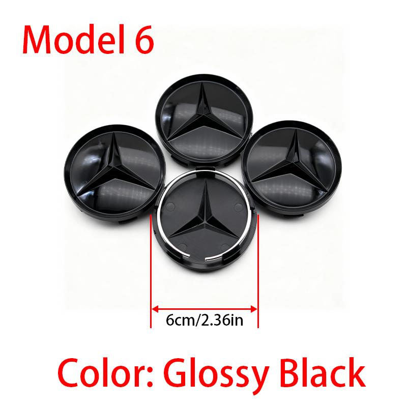 4Pcs 60mm 75mm Car Wheel Center Logo Badge Hub Cap For Mercedes Benz W211 W205 W213 W203 C218 A207 CLA CLS E Class Accessories