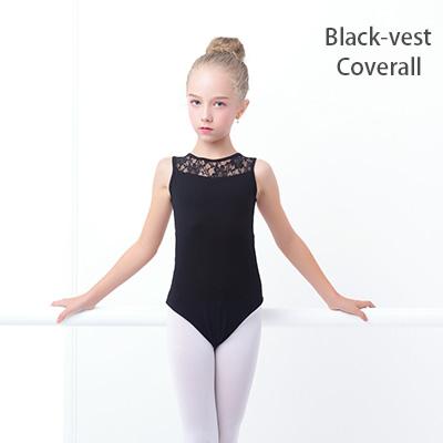 Girls Ballet Dress Dance Costume Dance Leotard With Dress Lace Sleeveless Dance Ballet Leotards Gymnastics Dancing Bodysuit 130 height 120-130cm