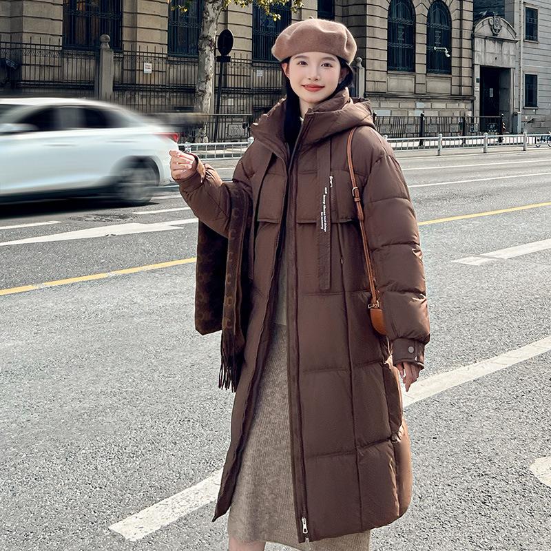 

Новая ветрозащитная куртка с лацканами, легкая, утолщенная, пушистая, теплая, свободного кроя, длинная, из высококачественной ткани, повседневная, спортивная, устойчивая к сминанию XXL темно-коричневого