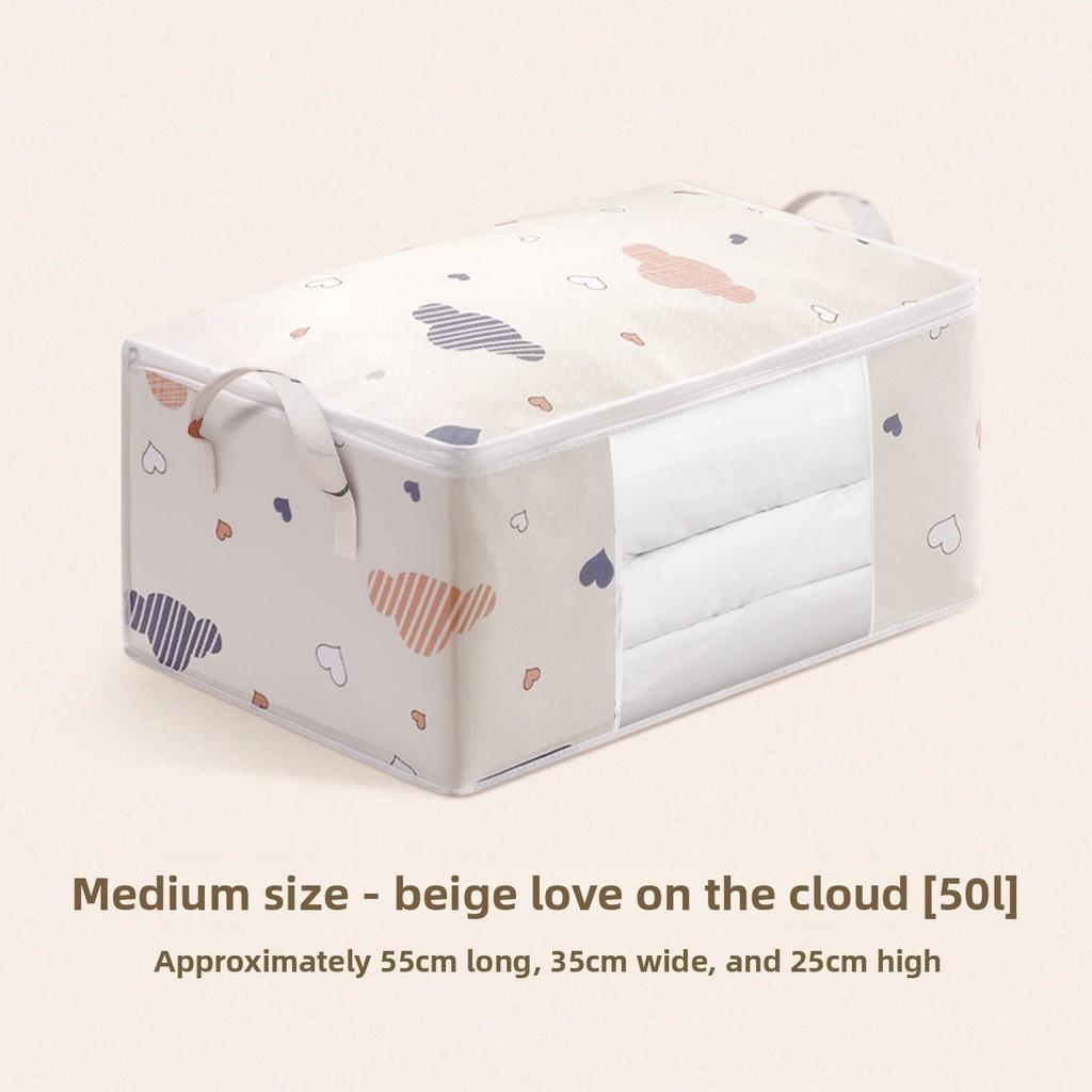 Cubic Fabric Storage Bag For Comforters And Clothes With Dustproof Design For Bedroom Organization