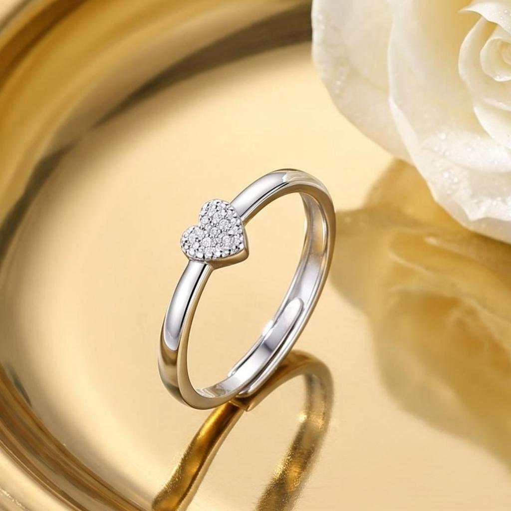New Copper Ring Classics Heart For Women Wedding Engagement Jewelry Accessories Fashion High Quality Gifts Ring