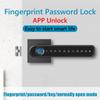 Fingerprint Password Door Lock TTLock App Control Biometric Lever Handle Lock Electronic Door Locks for Home Office with Keys