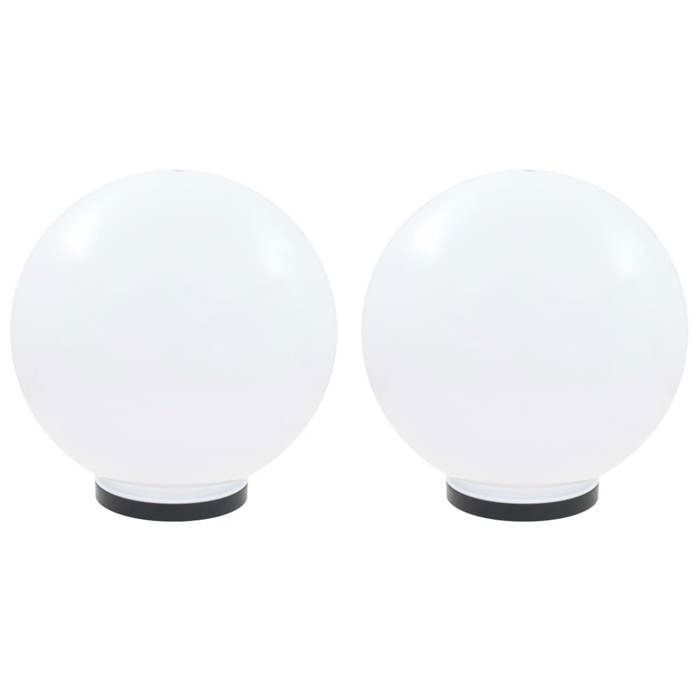 VidaXL 2x LED Lamp In Spherical Ball Shape Terrace Path Lighting 50657