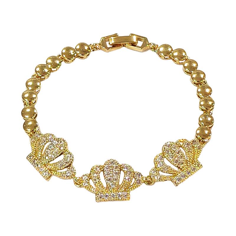 Electroplated Zirconia Rectangular Buckle Bracelet: Light Luxury, High-End Copper Gold-Plated, Versatile Fashion Accessory. Copper Inlaid Zirconia Bracelet золотой