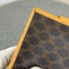 Used Celine Macadam Pattern PVC x Leather Folding Wallet Brown Tones Cw499