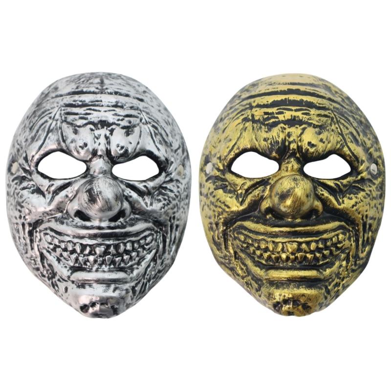 Halloween Mask Masquerade Mask Funny Clown Mask Mardi Gras Mask Scary Latex Full Face Mask for Cosplay Party Props