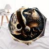 Wolf and Eagle Yin Yang Circular Art PrintUmbrella, Portable 3-Fold Umbrella for Men & Women,Christmas Gift ES218