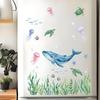 Cartoon-Tier und Wale Kinderzimmer Kindergarten Hintergrundwand Verschönerung und Dekoration Wandaufkleber