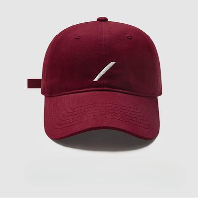 Burgunderrote Baseballkappe für Damen mit hochwertigem lässigem und vielseitigem Design Kleine Ganzjahres-Baseballkappe aus reiner Baumwolle mit Stickerei für Herren Vertiefung