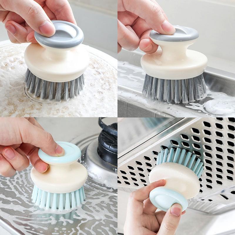Multipurpose Dish Brush With Handle Kitchen Scrub Brushes For Cleaning Dish Scrubber With Stiff Bristles For Sink Pots Pans