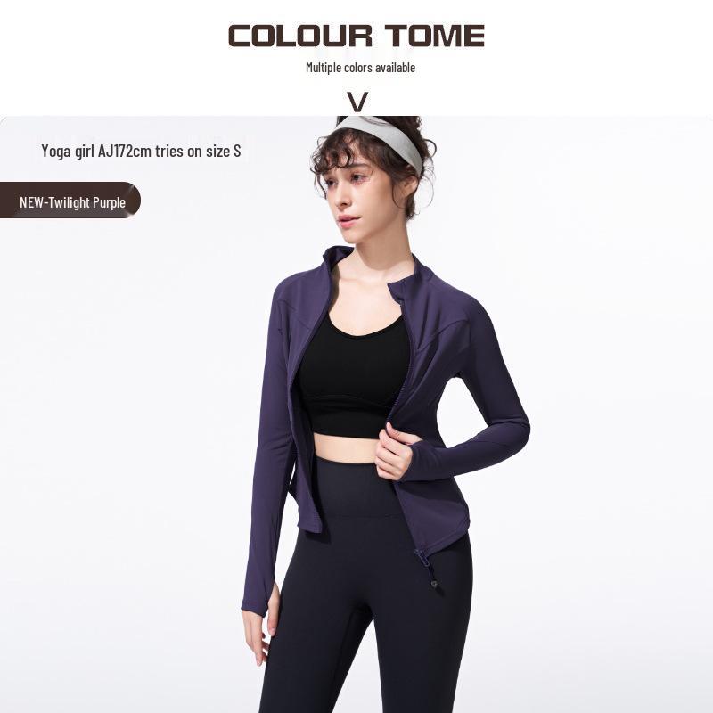 

Женский быстросохнущий топ для йоги с длинным рукавом - Легкая, удобная и дышащая фитнес-куртка M